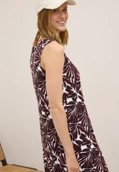 Gedessineerde jersey jurk