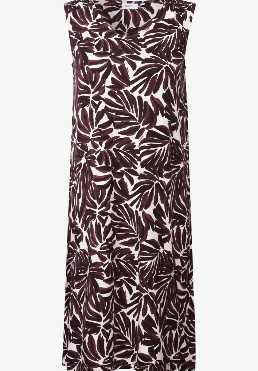Gedessineerde jersey jurk