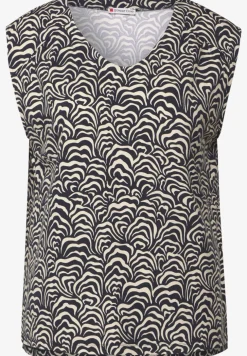 Gedessineerde jersey top