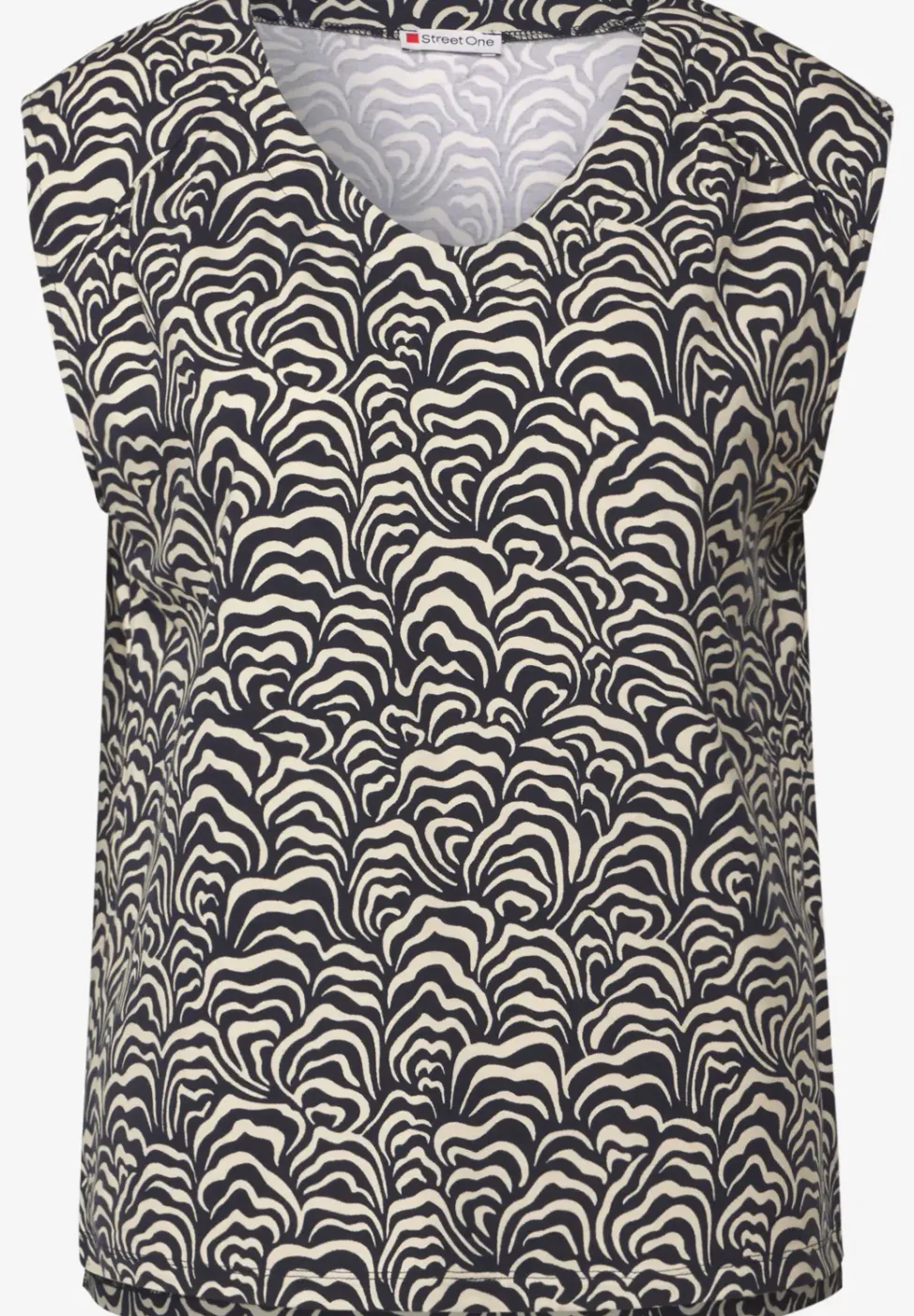 Gedessineerde jersey top