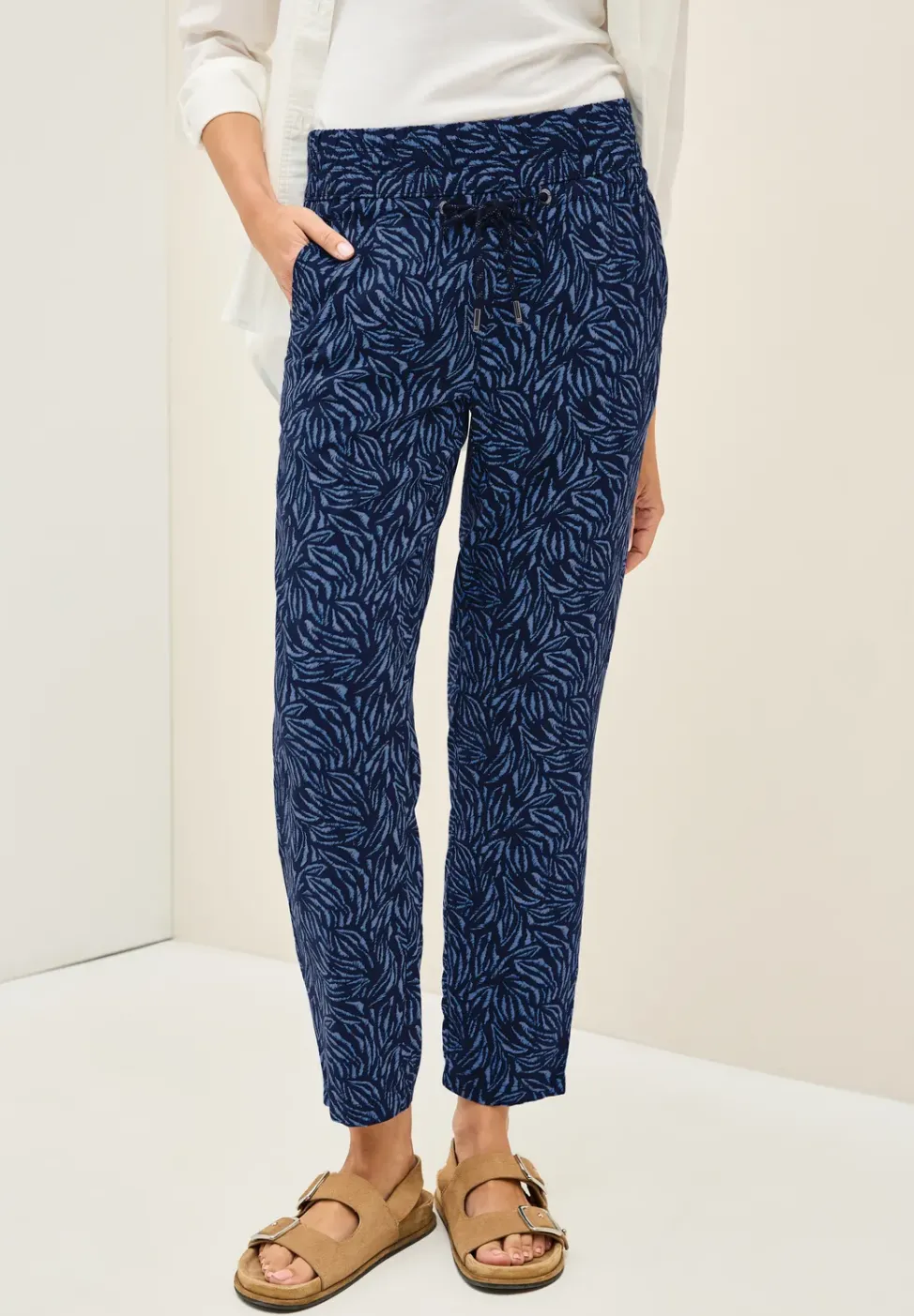 Gedessineerde Loose Fit broek