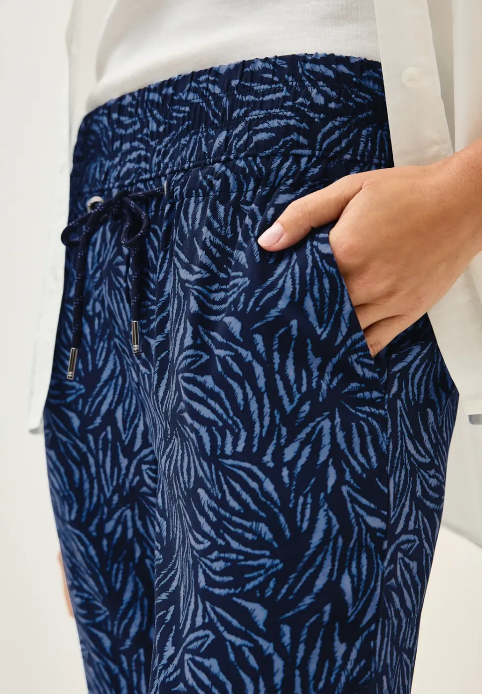 Gedessineerde Loose Fit broek