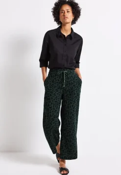 Gedessineerde mousseline broek