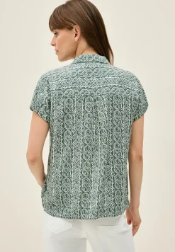 Gedessineerde overhemdblouse