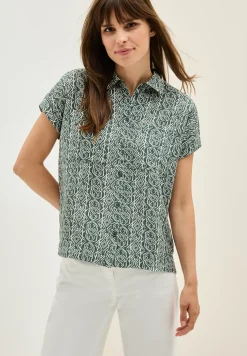 Gedessineerde overhemdblouse