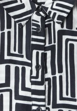 Gedessineerde overhemdblouse