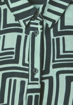 Gedessineerde overhemdblouse