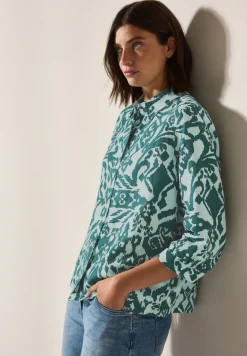Gedessineerde overhemdblouse
