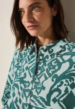 Gedessineerde overhemdblouse