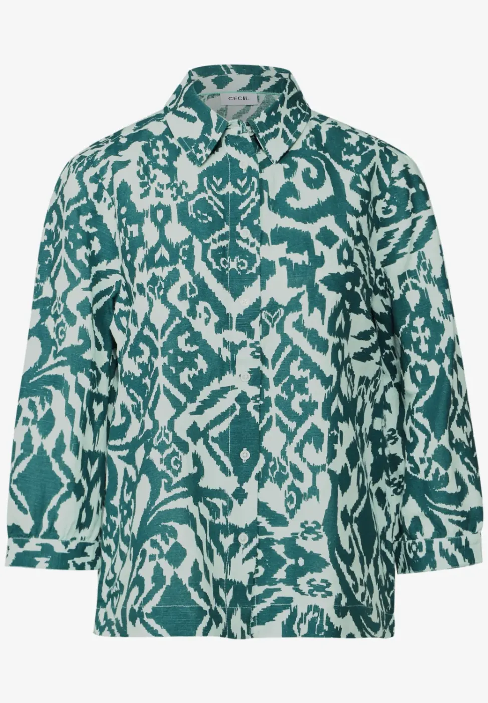 Gedessineerde overhemdblouse