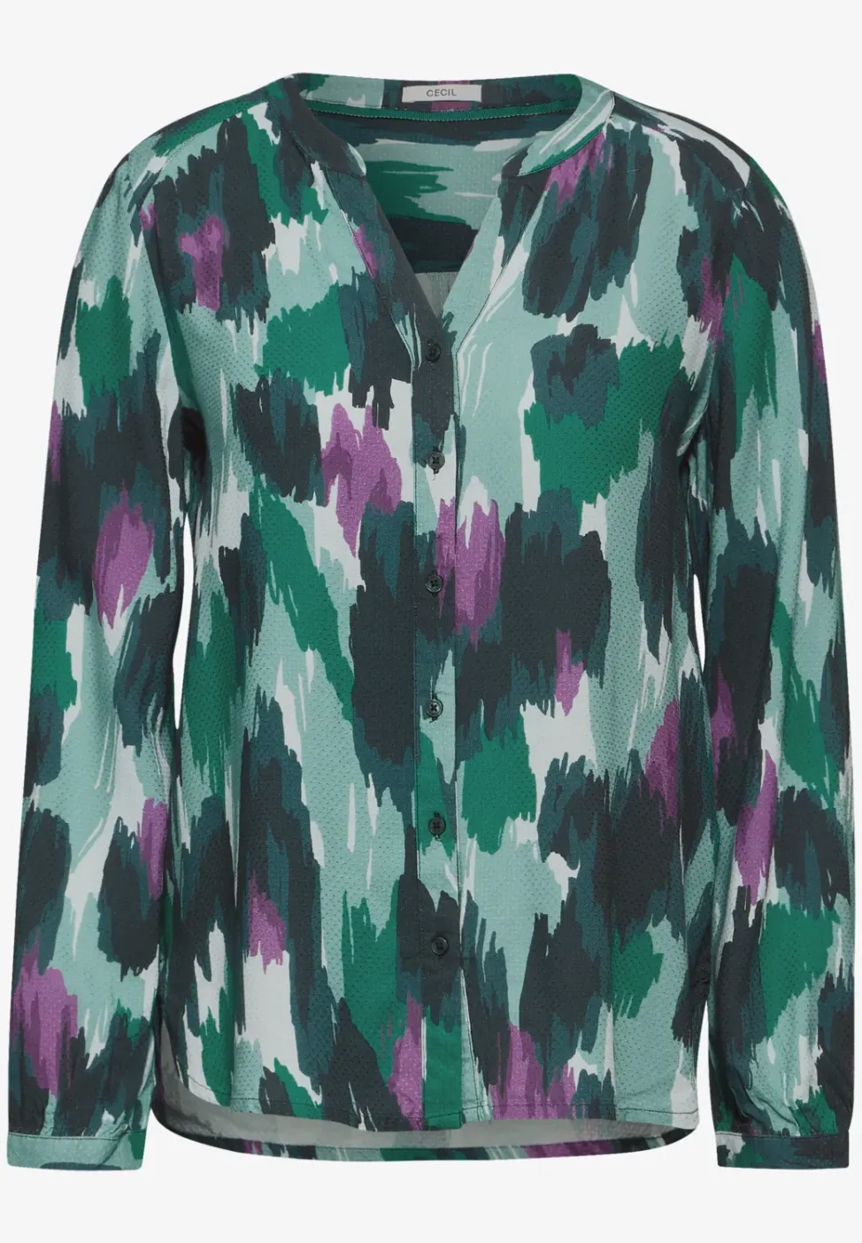 Gedessineerde seersucker blouse