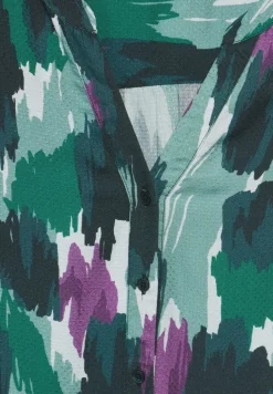 Gedessineerde seersucker blouse
