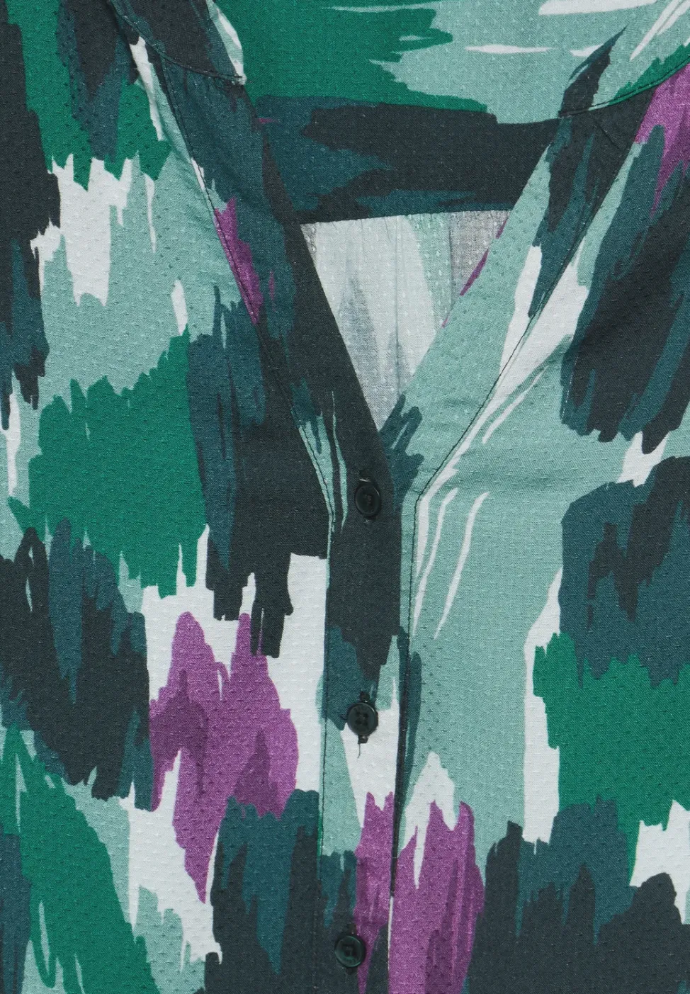 Gedessineerde seersucker blouse