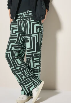 Gedessineerde broek met structuur