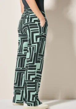 Gedessineerde broek met structuur
