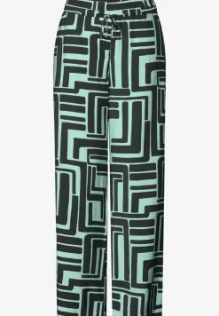 Gedessineerde broek met structuur