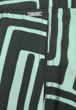 Gedessineerde broek met structuur