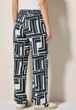 Gedessineerde broek met structuur
