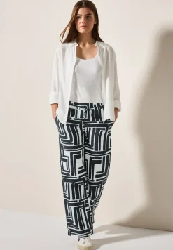 Gedessineerde broek met structuur