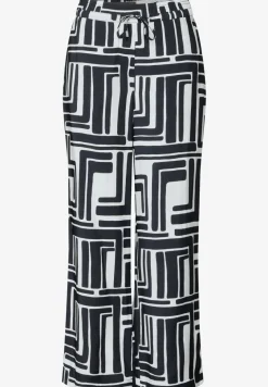Gedessineerde broek met structuur