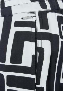 Gedessineerde broek met structuur