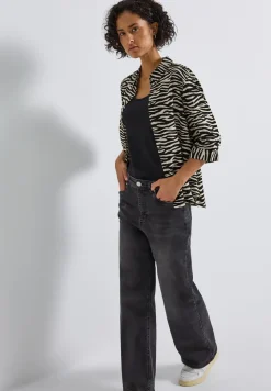 Gedessineerde overhemdblouse