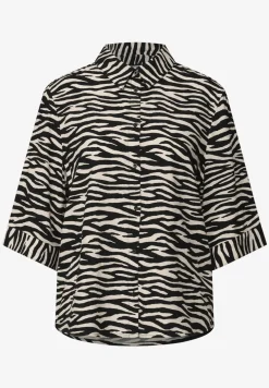 Gedessineerde overhemdblouse