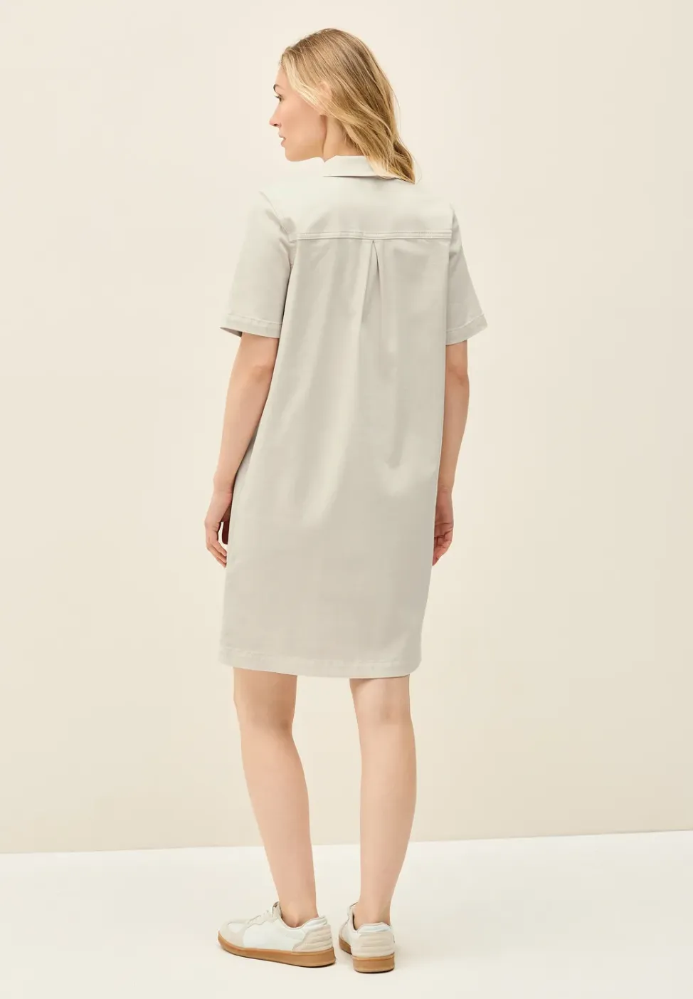Gekleurde denim blousejurk