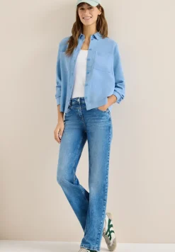 Gekleurde spijkerblouse