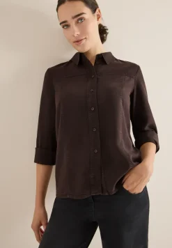 Gekleurd Lyocell overhemd blouse