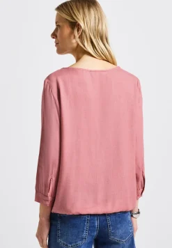 Gemêleerde blouse met ronde hals