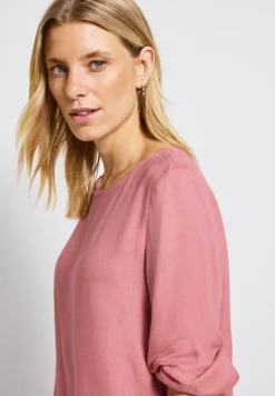 Gemêleerde blouse met ronde hals