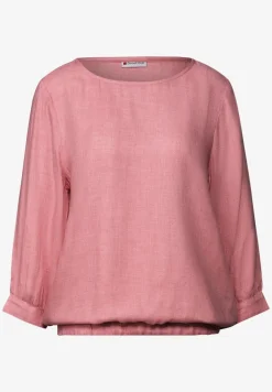 Gemêleerde blouse met ronde hals