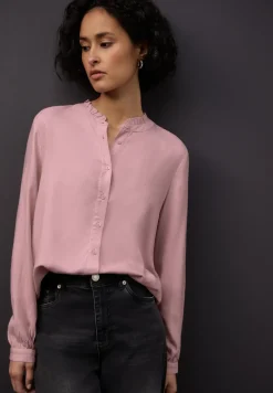 Gemêleerde blouse met ruches