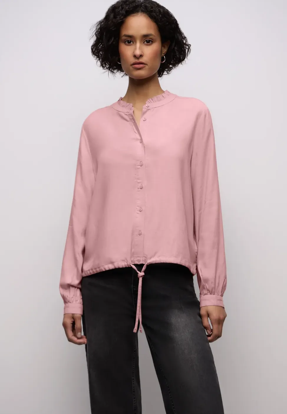 Gemêleerde blouse met ruches