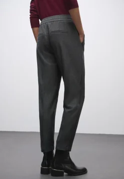 Gemêleerde broek met band