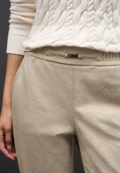 Gemêleerde broek met detail
