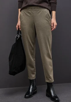 Gemêleerde broek met detail