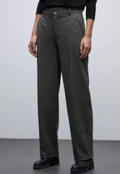 Gemêleerde broek met rechte leg