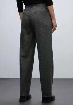 Gemêleerde broek met rechte leg