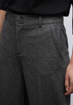 Gemêleerde broek met rechte leg