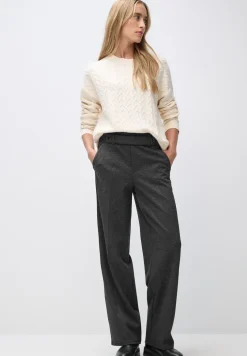Gemêleerde broek met rechte leg