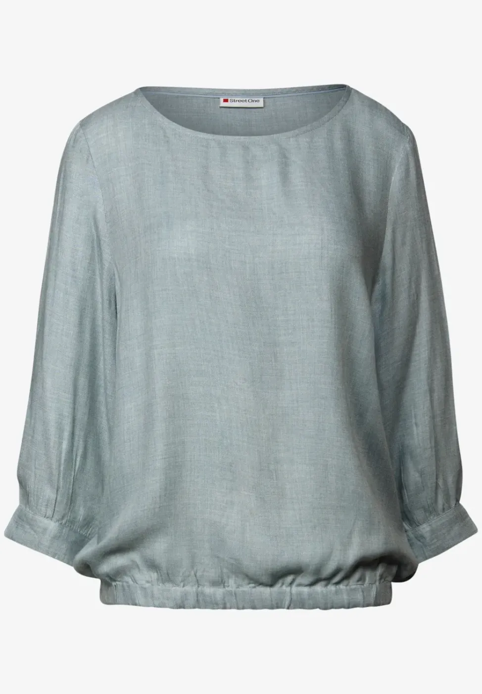 Gemêleerde blouse met ronde hals