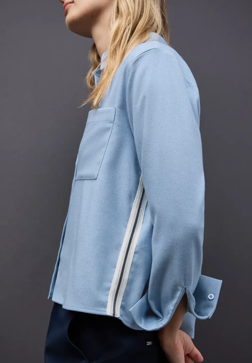 Gemêleerde blouse met tape