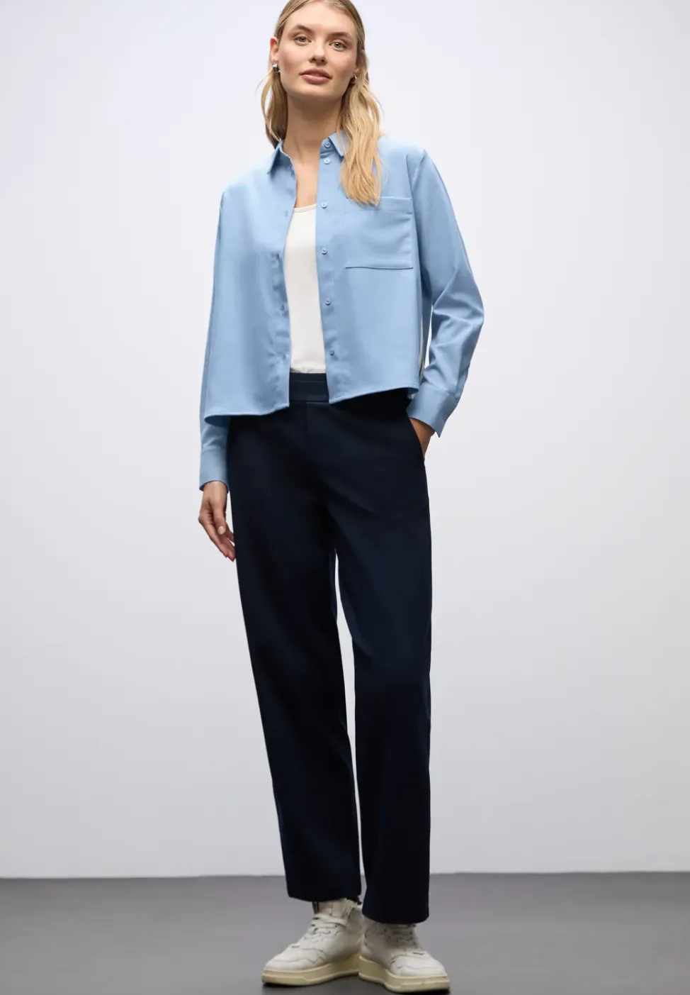 Gemêleerde blouse met tape