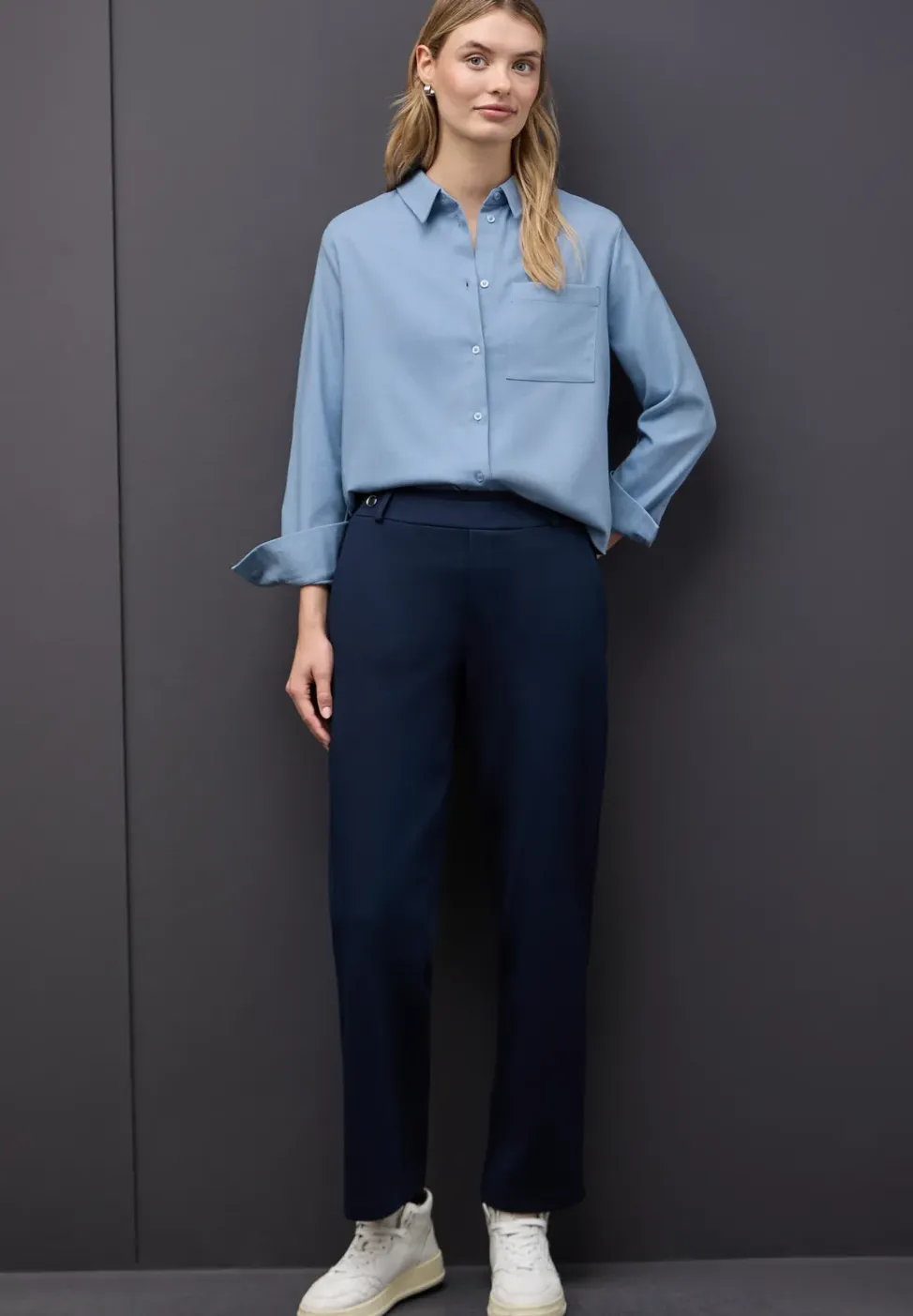 Gemêleerde blouse met tape