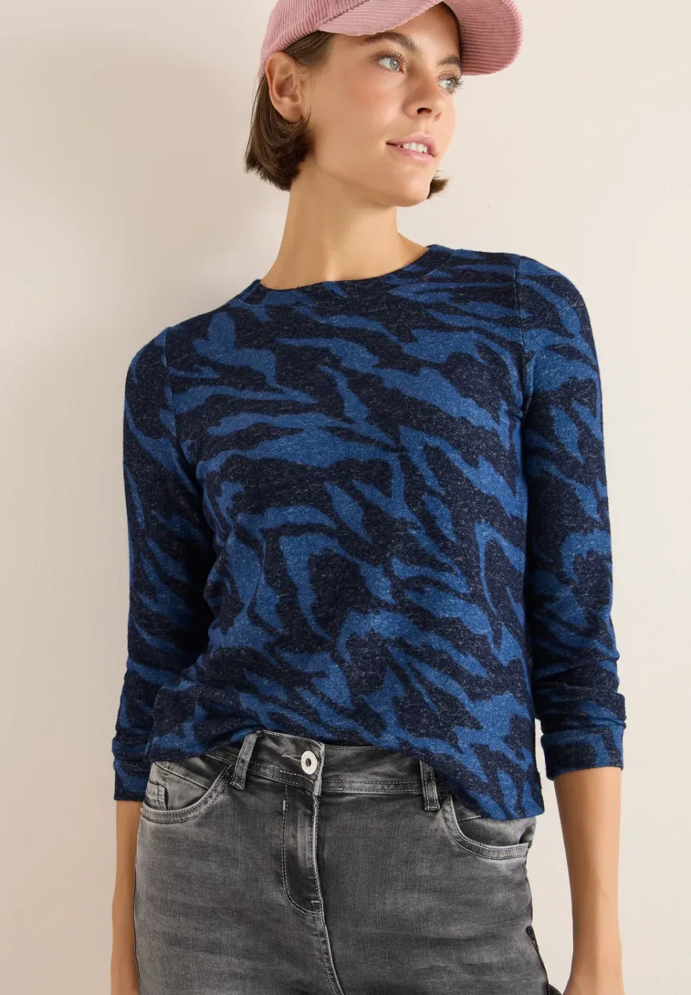Gemêleerd shirt met patroon