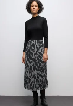 Geplooide chiffon jurk