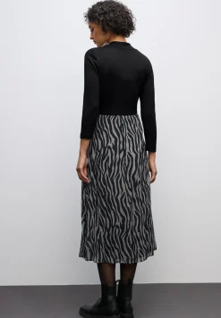 Geplooide chiffon jurk