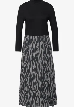 Geplooide chiffon jurk